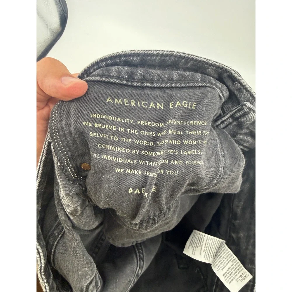 American Eagle Mens Ne(x)t Level Airflex Distressed Denim Shorts Black 30
